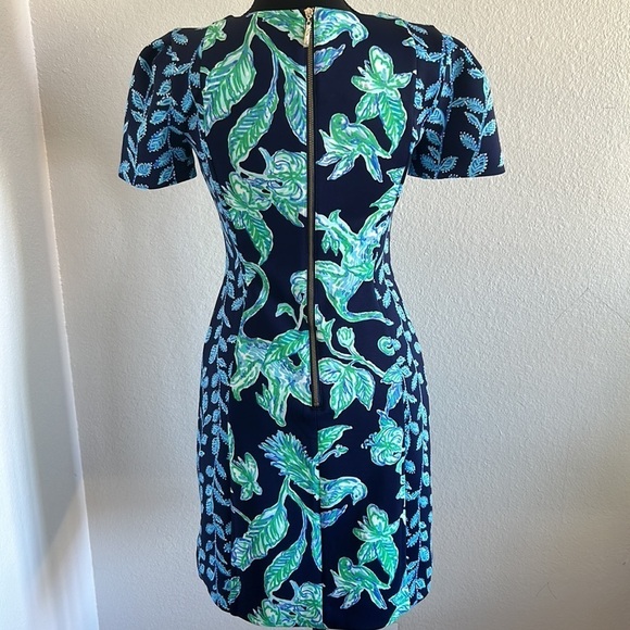 NWT Lily Pulitzer Lelicia Dress High Tide Navy Size 2 - Picture 11 of 16